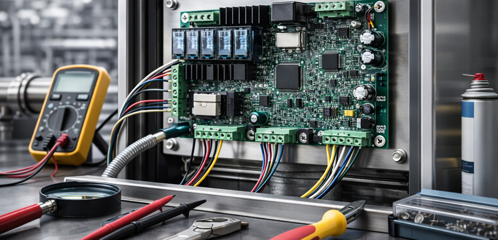 Mantenimiento preventivo de tarjeta electrónica en equipos industriales de calor
