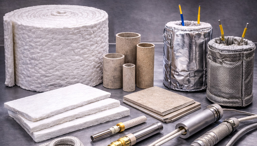 Materiales aislantes industriales utilizados para proteger sistemas de calor
