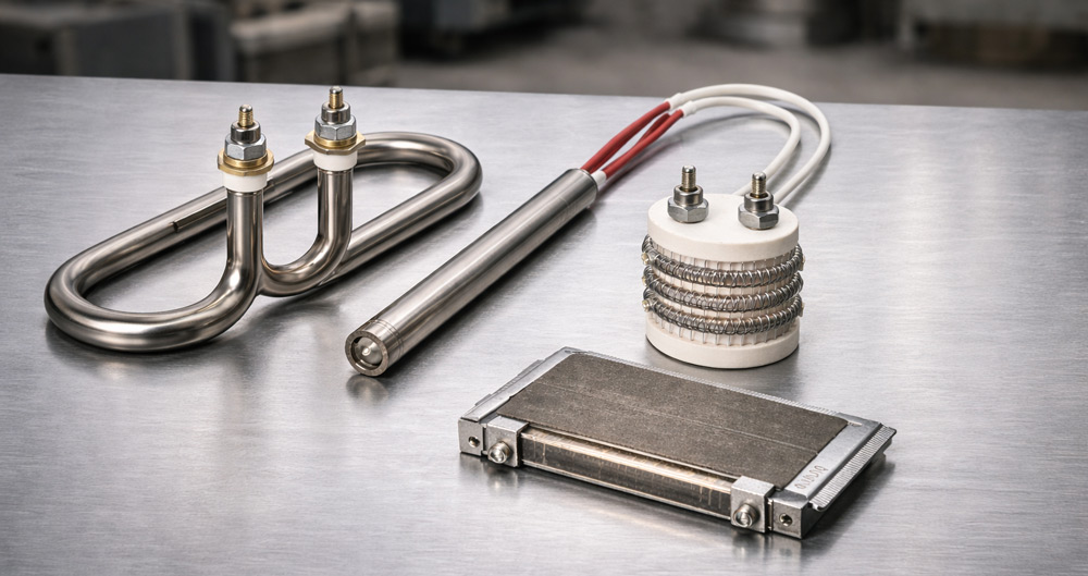 Tipos de resistencias eléctricas industriales: tubular, cartucho, bobinada sobre cerámica y banda mica
